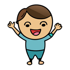Smiling Child Character Cartoon Art