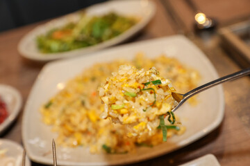 Chinese food. Egg fried rice