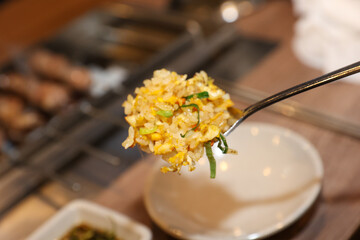 Chinese food. Egg fried rice