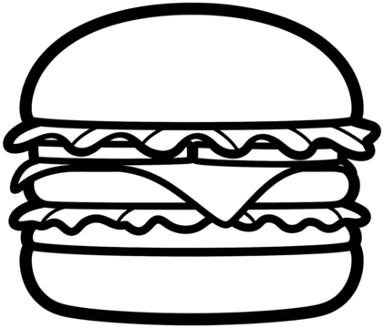 hamburger vector illustration Transparent