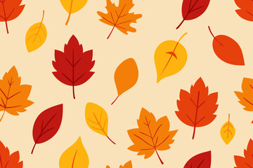 Fototapeta premium autumn leaves seamless pattern