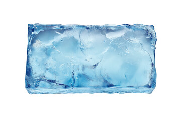 Fototapeta premium ice cube frame rectangular shape isolated on white or transparent png