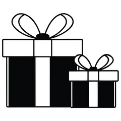 gift boxes with red ribbons