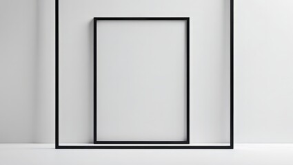 white frame on a wall