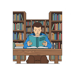 people are reading books in the library