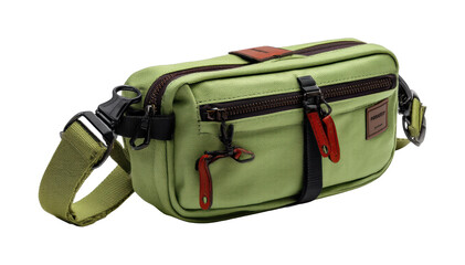 Stylish action bag for adventures urban location focused product, isolated on transparent background, png