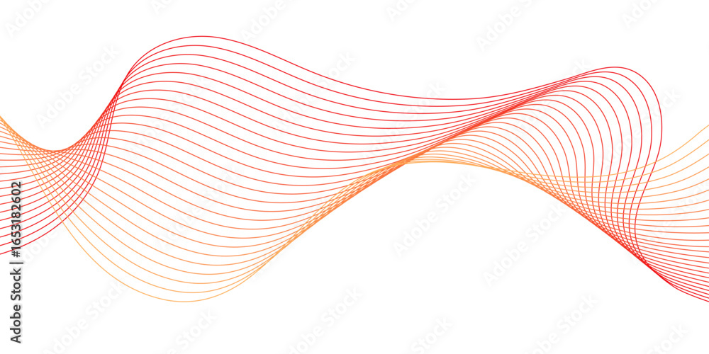 Poster Abstract colorful wave element for design. Digital frequency track equalizer. Stylized line art background.