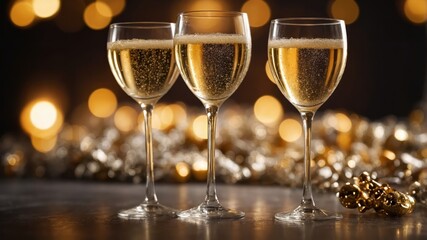 two glasses of champagne