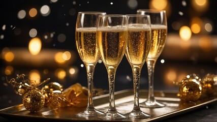 glasses of champagne