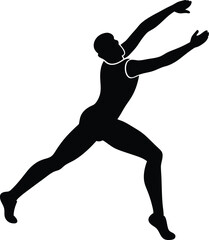 calisthenics silhouette vector art illustration