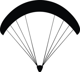 paragliding silhouette vector art illustration