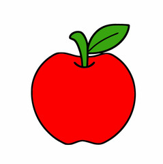 red apple vector illustration