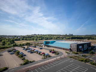 Warehouses and logistics hub within trading estate