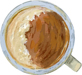 vector illustration of a coffee in a cup