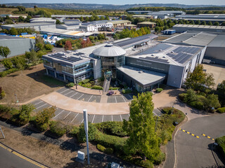 Industrial distribution hub and business park with warehouse units, trading estate facilities,...
