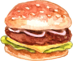 vector illustration of a burger