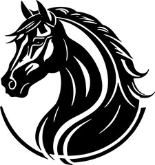 Minimalist Horse icon Elegant Animal
