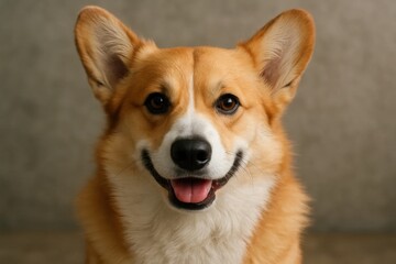 A moment of joy captured in the eyes of a Corgi, its gentle smile reflecting the warmth of companionship