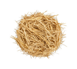 Harvesting hay bales farm field nature rural landscape aerial view, isolated on transparent background, png