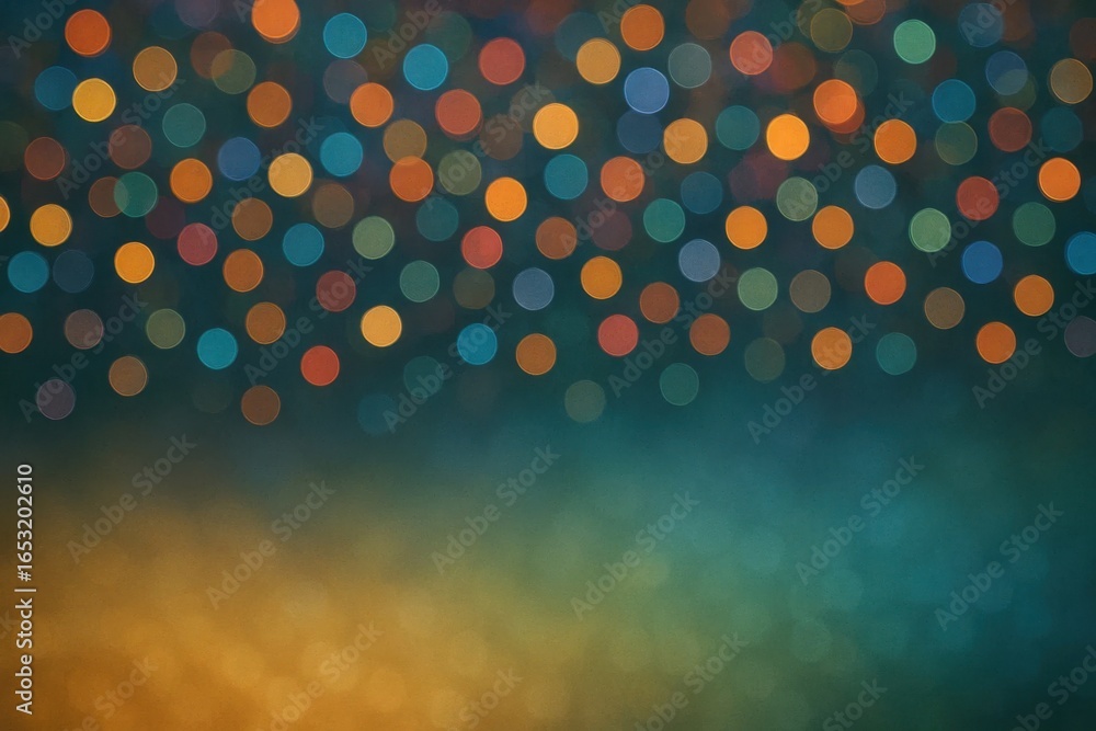 Poster a vibrant tapestry of colorful circles against a dark backdrop, creating an abstract pattern that ev