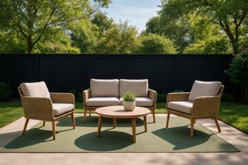A serene outdoor seating area invites relaxation and contemplation