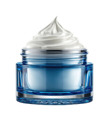 Hydrating cream application spa product calm environment, isolated on transparent background, png