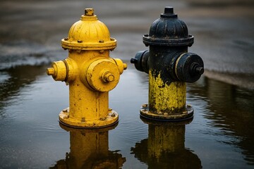 Fototapeta premium A Study in Fire Hydrant Hues