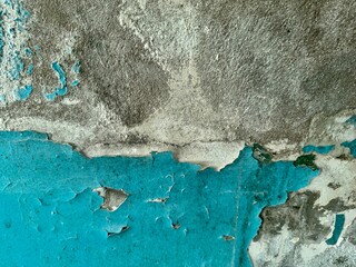 Authentic Retro Wall Texture with Dramatic Paint Peeling and Crack Details . High quality photo