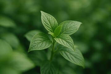 A Close-Up of a Fresh Leaf in a Lush Green Field