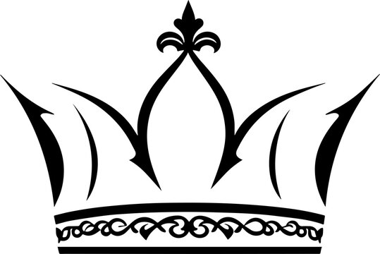 Minimalist Royal Crown Icon for King and Queen Emblem