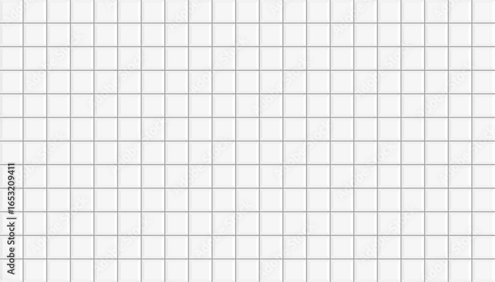 Poster clean white square tile grid background with subtle gray lines, perfect for modern design, architect