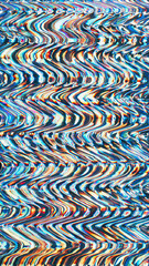 Colorful interference. Wave distortion. Glitch art flare swirl pattern fantasy light leak....