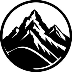 Mountain Graphic Element for Modern Adventure Brand Identity