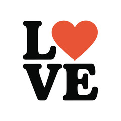 Heart funny logo vector art illustration