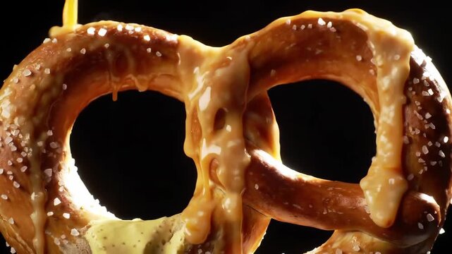 Golden Cheese Drenched Pretzel: Savory Delight