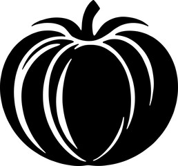 Minimalist tomato silhouette icon