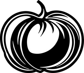 Minimalist tomato silhouette icon