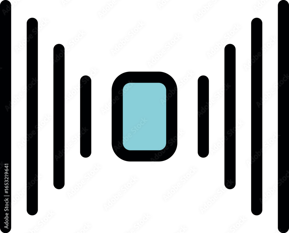 Poster radio waves emitting from a source are being detected by a sensor