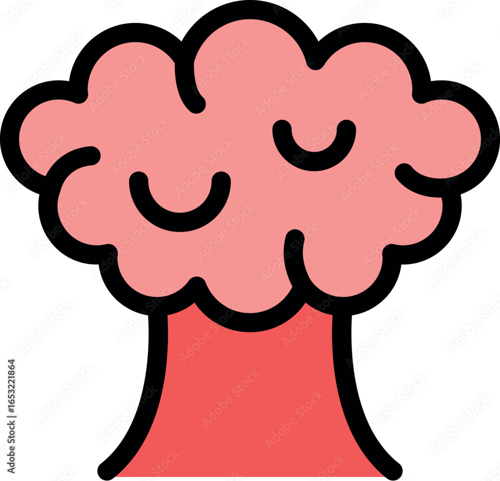 Poster mushroom cloud rising from atomic bomb explosion, creating a dangerous and destructive scene