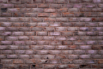 Brick wall background, bricks texture design. Textured background of brick wall. Clinker brick. Wall from brick background. Grunge, wall pattern. Bricks texture.