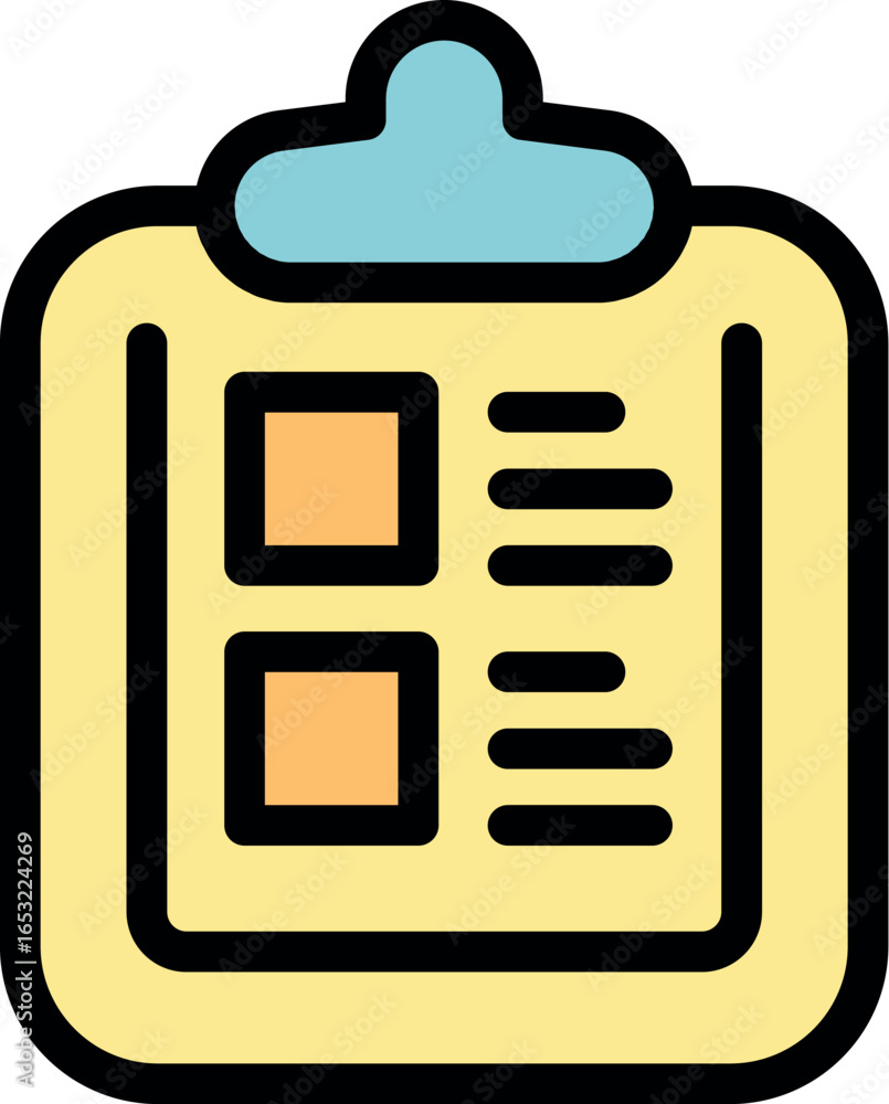 Poster clipboard with checklist representing task management, organization, and productivity