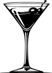 Classic Wine and Martini Glass Symbol