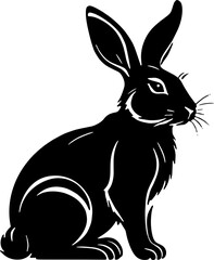 Silhouette of a Rabbit head
