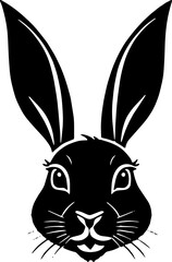 Silhouette of a Rabbit head
