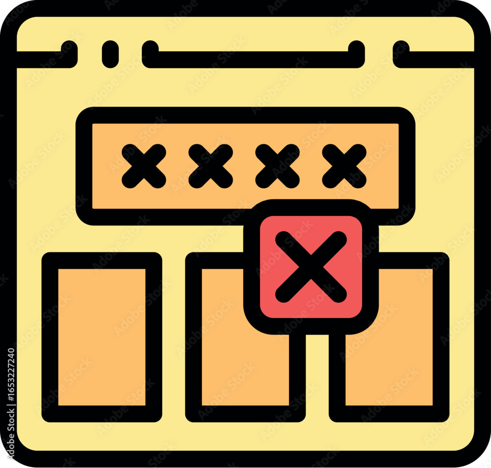 Poster website login process failing because of incorrect password, resulting in account lockout and access
