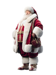 Full Body Photo of a Realistic and Traditional Santa Claus
