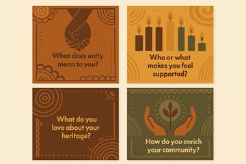 Kwanzaa Reflection Cards Inspirational Quotes for Community Engagement and Reflection