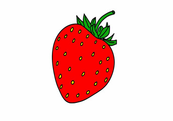strawberry on white background