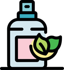 Eco friendly cosmetic spray bottle highlighting natural, plant based ingredients for sustainable beauty products