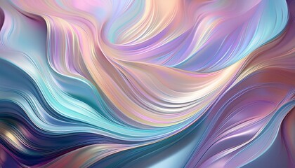 Obraz premium abstract background featuring fluid iridescent textures in pastel tones